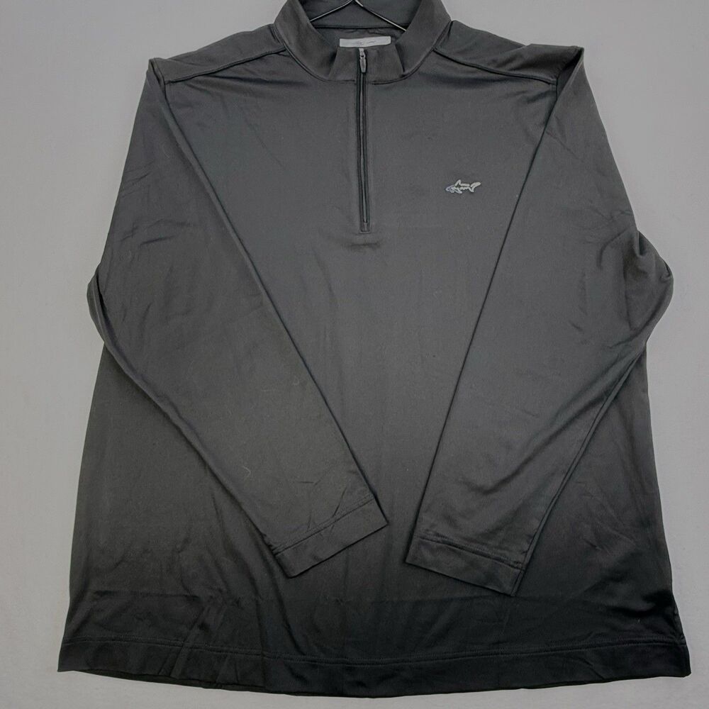 Greg Norman Men’s Golf Pullover 1/4 Zip Long Sleeve Size 2XL Black 1036